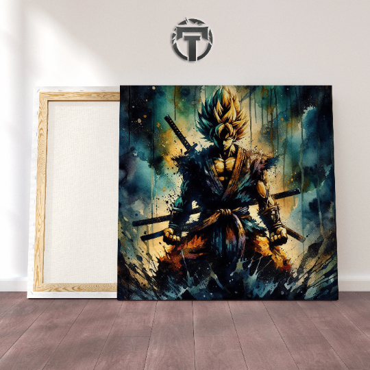 Bushido Saiyan: A Goku Samurai Painting (Legendary Blade)