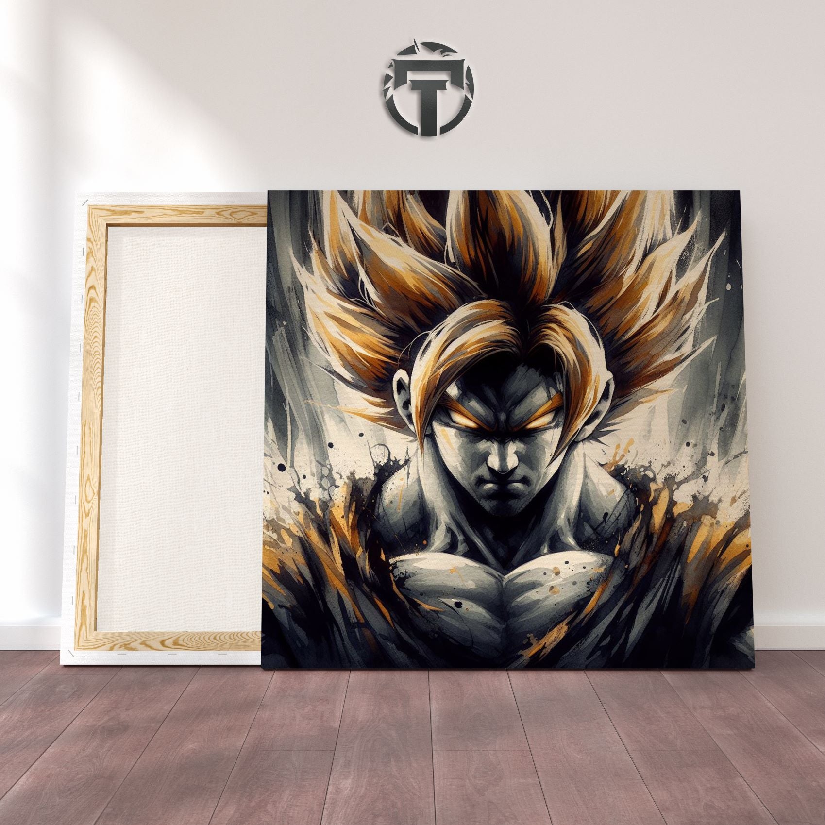 Ashen Resolve: A Goku Watercolour Canvas (Will Unbound)