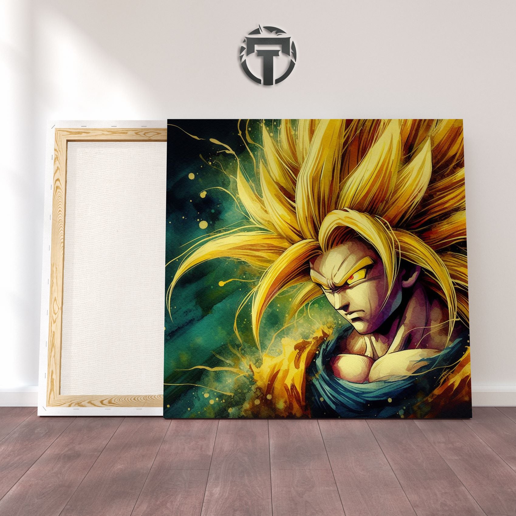 Super Saiyan Ascension: A Goku Watercolour Canvas (Fury Unleashed)