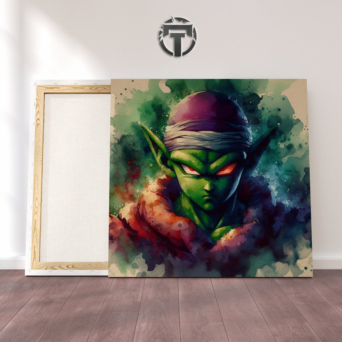 Emerging Guardian: A Young Namekian Warrior Watercolour Canvas (Sprouting Potential)