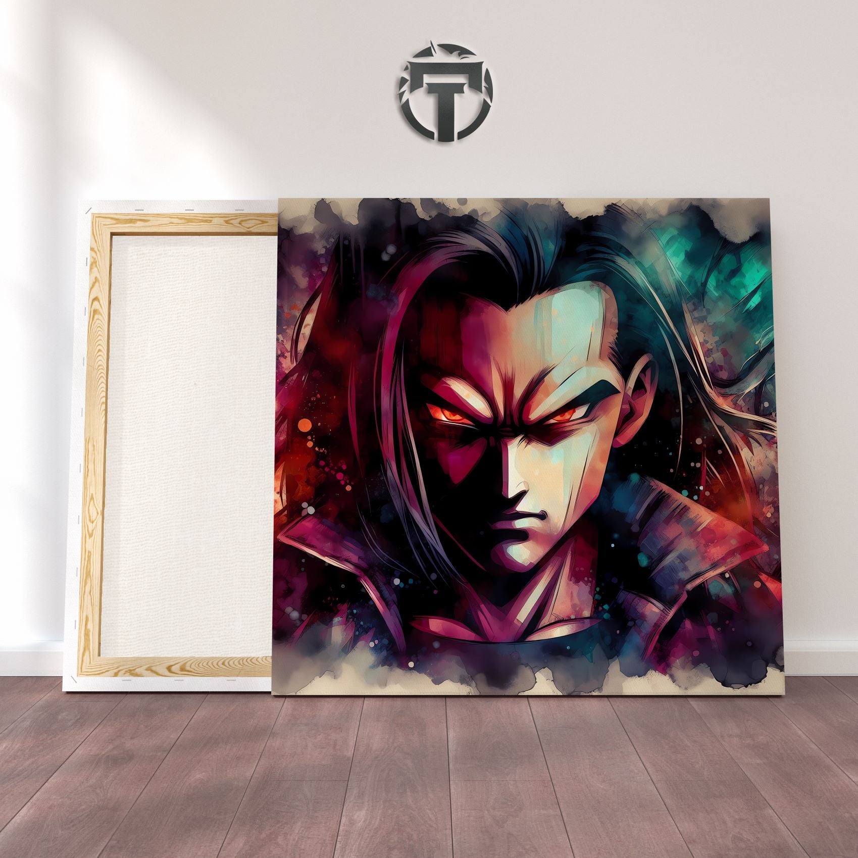 Techno-Terror: A Super Android 17 Watercolour Canvas (Cold Steel Soul)