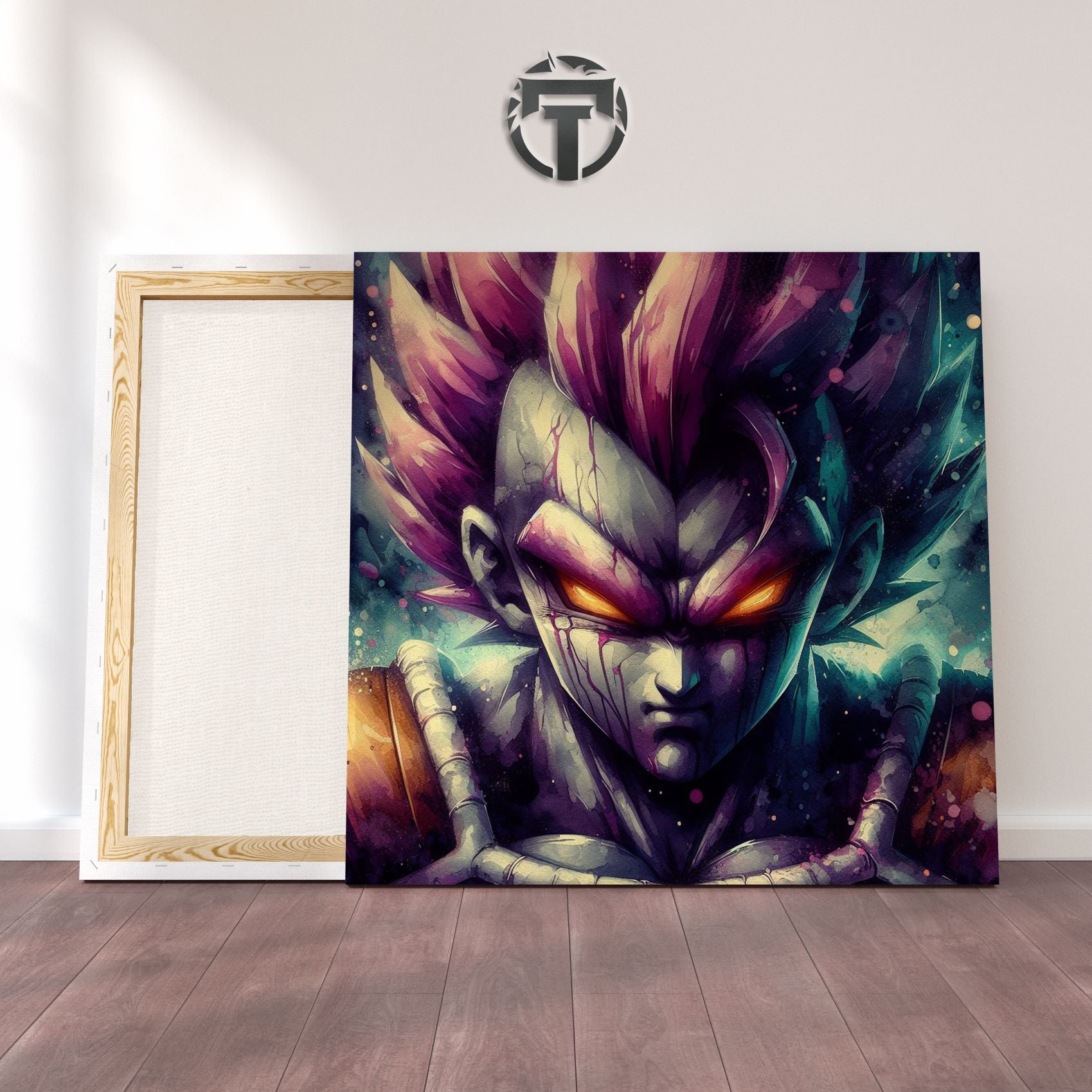 Prince of Shadows: A Corrupted Vegeta Watercolour Canvas